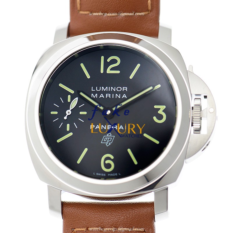 Panerai PAM01005 LUMINOR Manual Wind 44mm Stainless Steel Replica Watch with Brown Cowhide Strap - Luxury Replica Watch