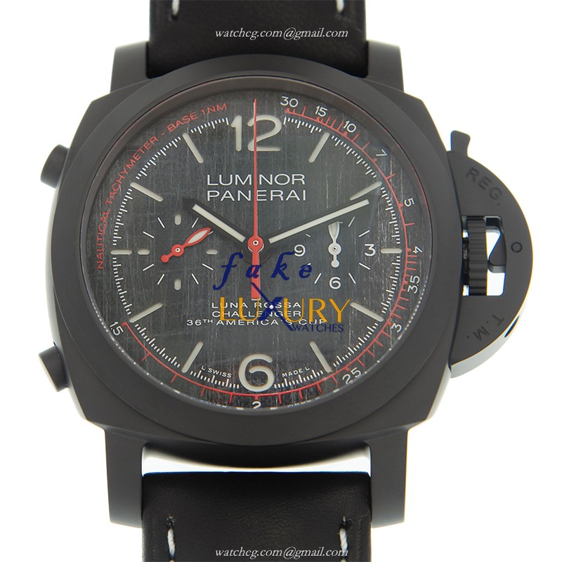 Panerai PAM01037 LUMINOR Ceramic Automatic Replica Watch - Swiss Movement - Black Dial & Black - Luxury Replica Watch