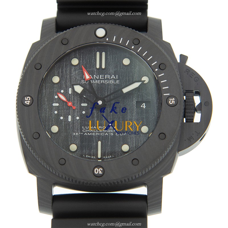 Panerai PAM01039 Replica Watch Automatic Carbon Fiber Black Dial Rubber Strap - Luxury Replica Watch