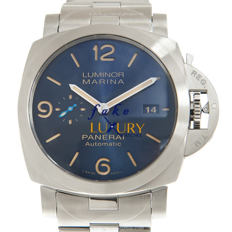 Panerai PAM01058 Luminor Marina Replica Watch, Blue Dial, Steel Case, Automatic Movement - Luxury Replica Watch