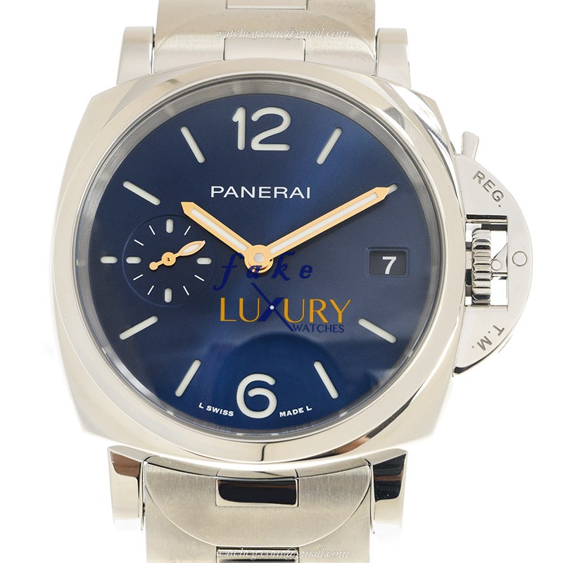Panerai PAM01123 LUMINOR DUE Automatic Stainless Steel Blue Dial Replica Watch - Luxury Replica Watch