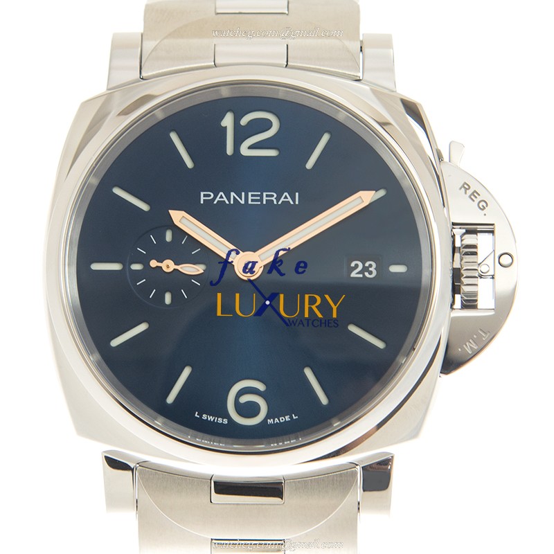 Panerai PAM01124 Luminor Due Automatic Blue Dial Stainless Steel Replica Watch - Luxury Replica Watch