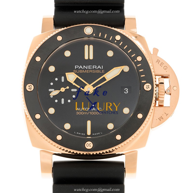 Panerai PAM01164 DIVERS Automatic - 18kt Rose Gold & Ceramic - 42mm - Swiss Clone - Replica Watch - Luxury Replica Watch