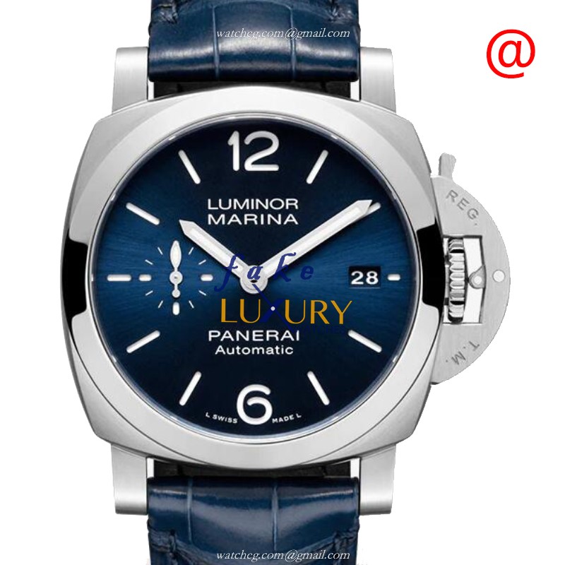 Panerai PAM01270 Automatic Steel Blue Dial Alligator Strap Replica Watch - Luxury Replica Watch