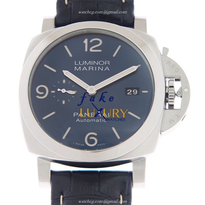 Panerai PAM01313 Luminor Marina Replica Watch, Automatic, Blue Dial, Steel Case - Luxury Replica Watch