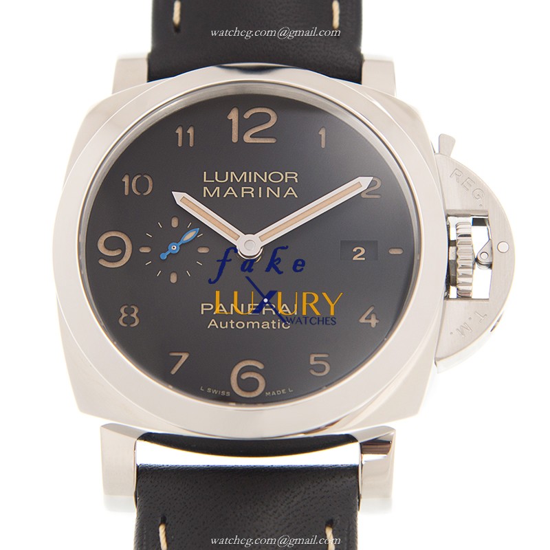 Panerai PAM01359 Luminor Automatic Stainless Steel Black Dial Alligator Strap Replica Watch - Luxury Replica Watch