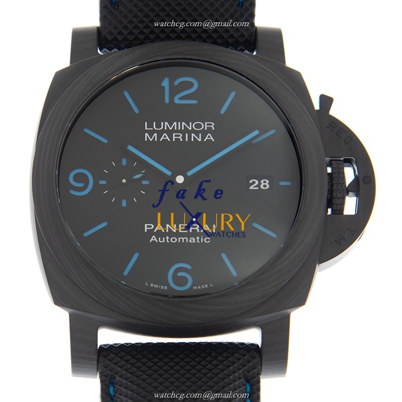 Panerai PAM01661 Luminor Marina Replica Watch, Black Dial Carbon Fiber Case, Automatic Movement - Luxury Replica Watch