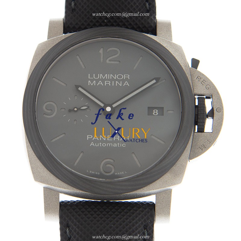 Panerai PAM01662 Luminor Marina Replica Watch, Automatic, Gray Dial, Carbon Fiber Case, Rubber Strap - Luxury Replica Watch