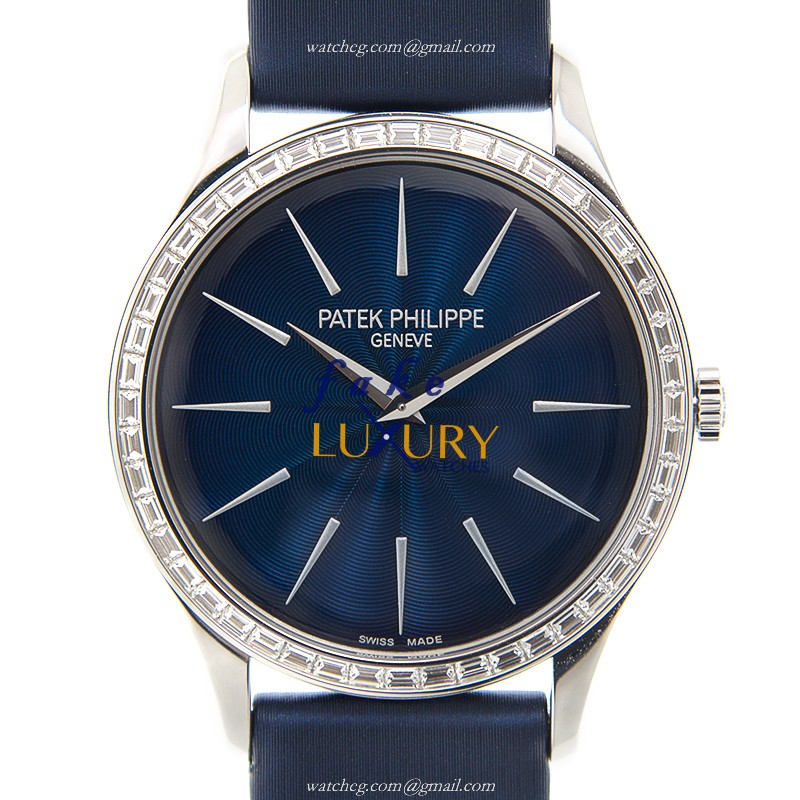 Patek Philippe Calatrava 4897/300G-001 | 18kt White Gold Diamond | Manual Wind | Replica Watch - Luxury Replica Watch