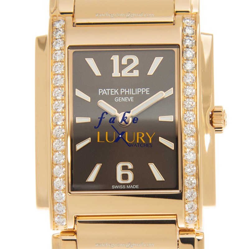 Patek Philippe 4910/1201R-001 Twenty-4 Replica Watch, Quartz Movement, 18kt Rose Gold Case with - Luxury Replica Watch