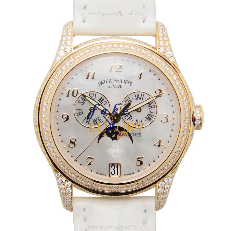 Patek Philippe 4937R-001 Complications Automatic 18kt Rose Gold White Dial Replica Watch - Luxury Replica Watch