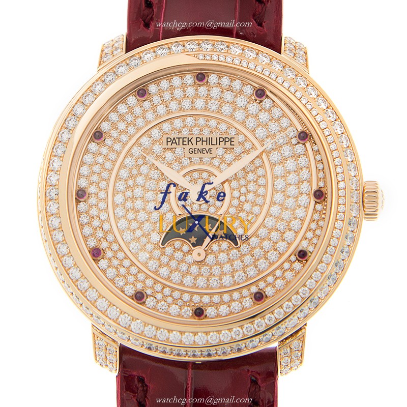 Patek Philippe 4968/400R-001 Replica Watch, Manual Wind, Silver Dial, 18kt Rose Gold & Diamonds Case - Luxury Replica Watch