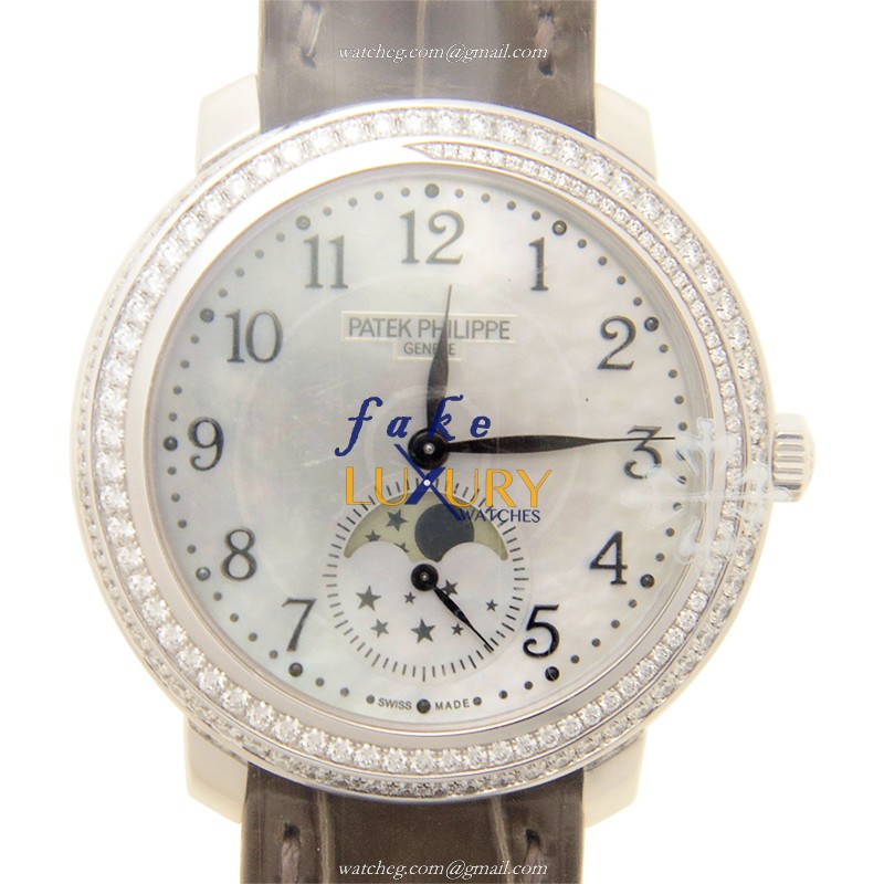 Patek Philippe 4968G-010 - Replica Watch - Manual Wind - 18kt White Gold Diamond - Silver Dial - Luxury Replica Watch