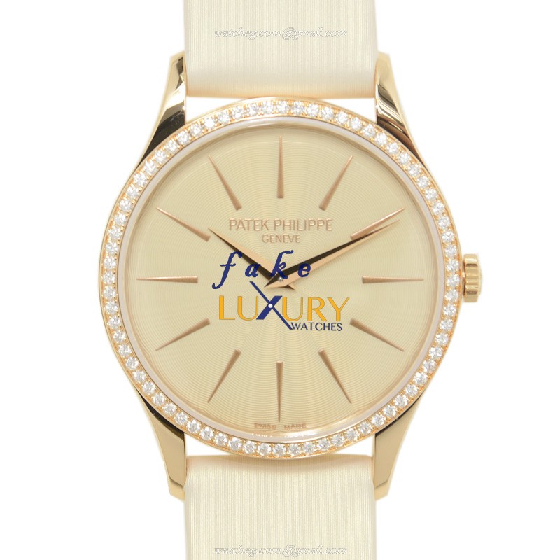 Patek Philippe Calatrava 4987R-010 Manual Wind 18kt Rose Gold Pink Dial Replica Watch - Luxury Replica Watch