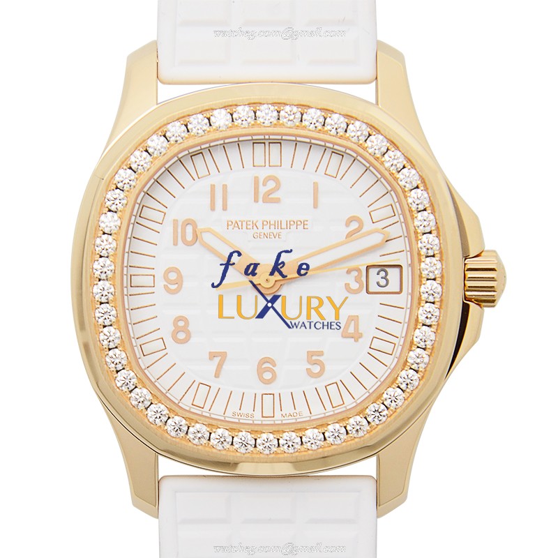 Patek Philippe 5068R-010 Aquanaut Automatic 18kt Rose Gold White Dial Replica Watch - Luxury Replica Watch
