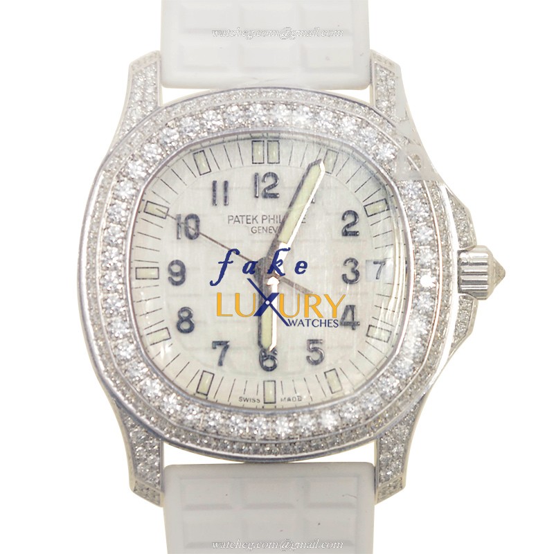 Patek Philippe Aquanaut 5069G-011 Automatic 18kt White Gold Diamond Silver Dial Replica Watch - Luxury Replica Watch