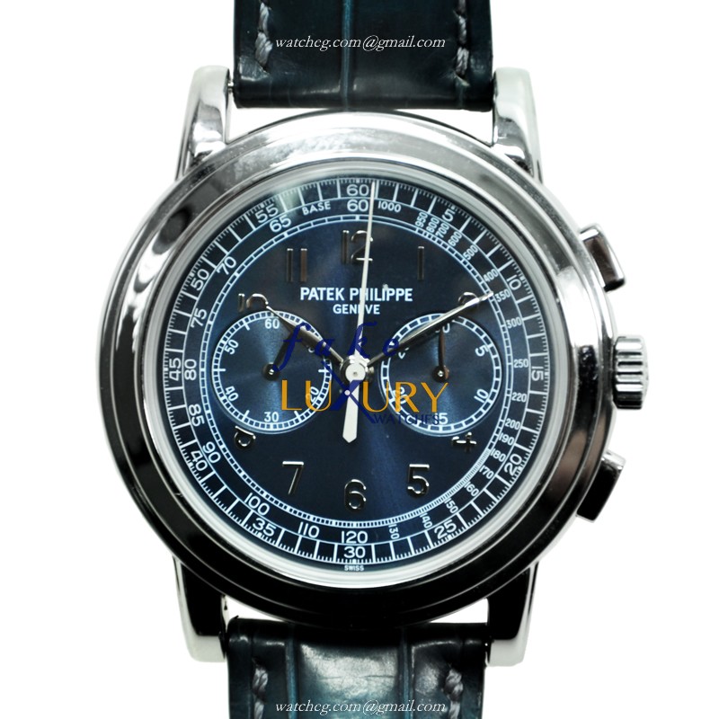 Patek Philippe 5070P-001 Replica Watch, Blue Dial, 950 Platinum Case, Manual Wind - Luxury Replica Watch