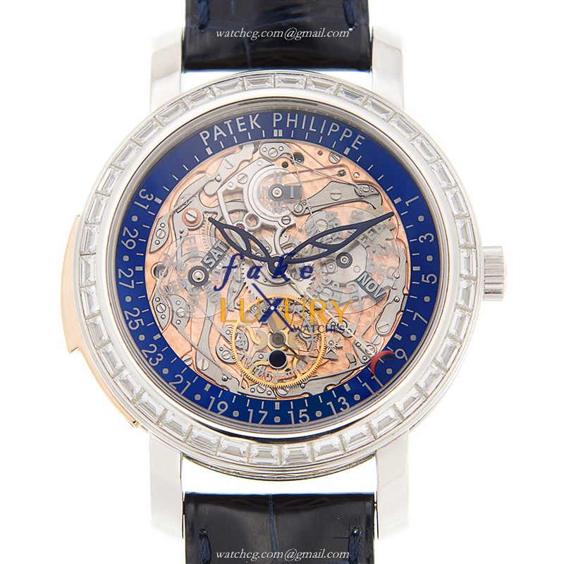 Patek Philippe 5104P Grand Complications Replica Watch, Automatic, Platinum Case, Skull Dial - Luxury Replica Watch