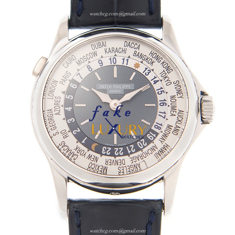 Patek Philippe 5110P-001 Replica Watch, White Dial, 950 Platinum Case, Blue Leather Strap - Luxury Replica Watch