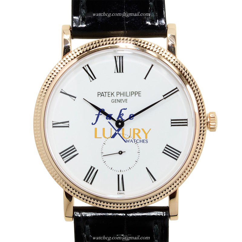 Patek Philippe 5116R-001 Calatrava Manual Wind 18kt Rose Gold Black Alligator Replica Watch - Luxury Replica Watch