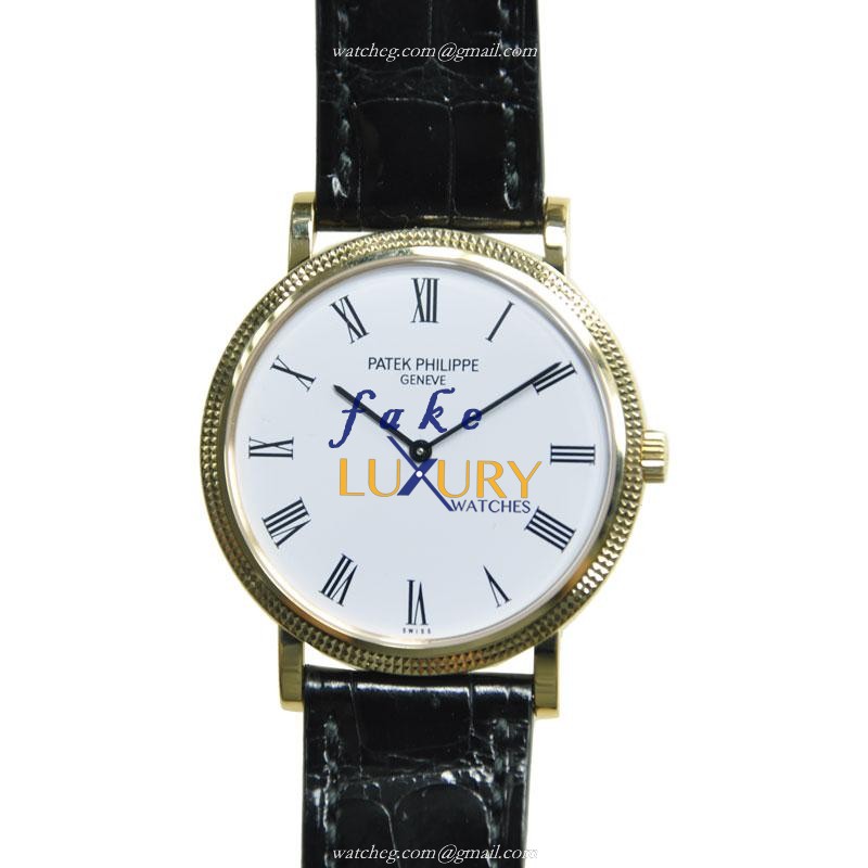 5120J-001 - Patek Philippe Calatrava Replica Watch - Automatic - 18kt Yellow Gold - White Dial - Luxury Replica Watch