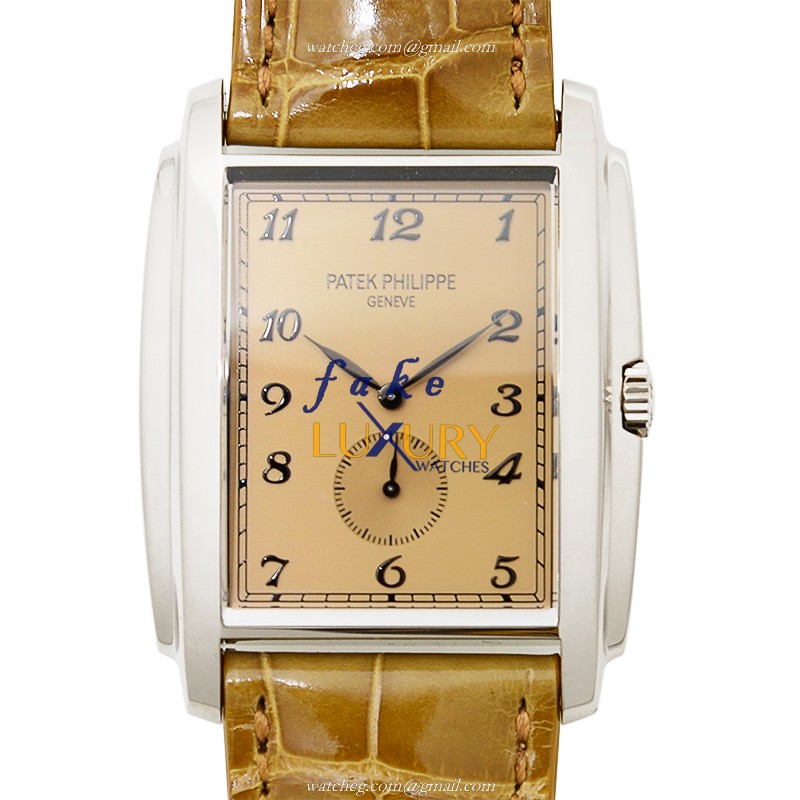 Patek Philippe 5124G-001 Gondolo 18kt White Gold Manual Wind Beige Dial Replica Watch - Luxury Replica Watch