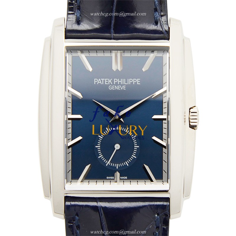 Patek Philippe 5124G-011 Gondolo Manual Wind 18kt White Gold Dark Blue Dial Replica Watch - Luxury Replica Watch