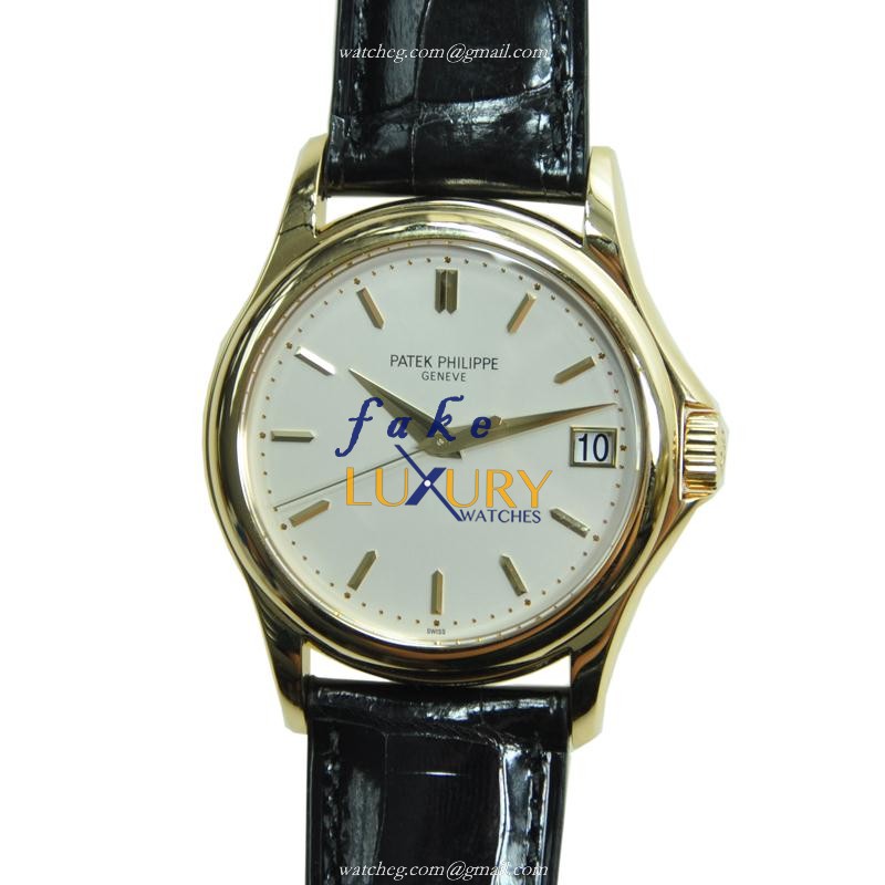 5127J-001 - Patek Philippe Calatrava Replica Watch - Automatic - 18kt Yellow Gold - Silver Dial - Luxury Replica Watch