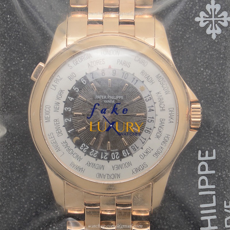 Patek Philippe 5130/1R-011 Replica Watch, Automatic Movement, White Dial, 18kt Rose Gold Case - Luxury Replica Watch