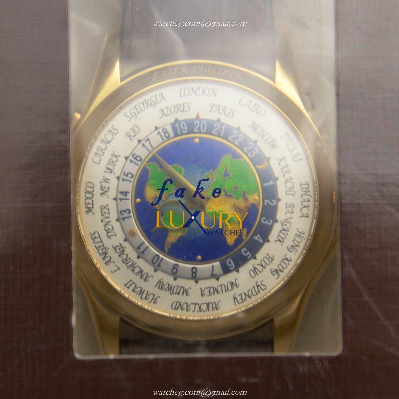 Patek Philippe 5131J-001 Automatic 18kt Yellow Gold White Dial Brown Alligator Replica Watch - Luxury Replica Watch