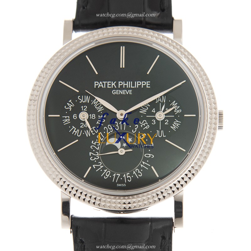 Patek Philippe 5139G-010 Grand Complications Replica Watch, Automatic, Black Dial, 18kt White Gold - Luxury Replica Watch