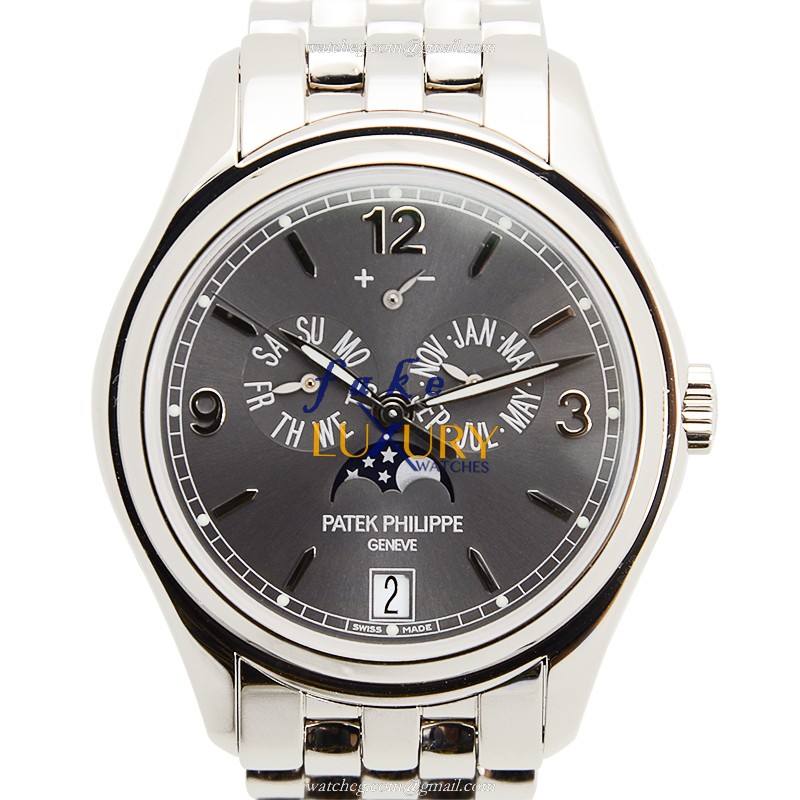 Patek Philippe 5146/1G-010 Replica Watch Automatic Movement 18kt White Gold Dark Grey Dial 39mm - Luxury Replica Watch