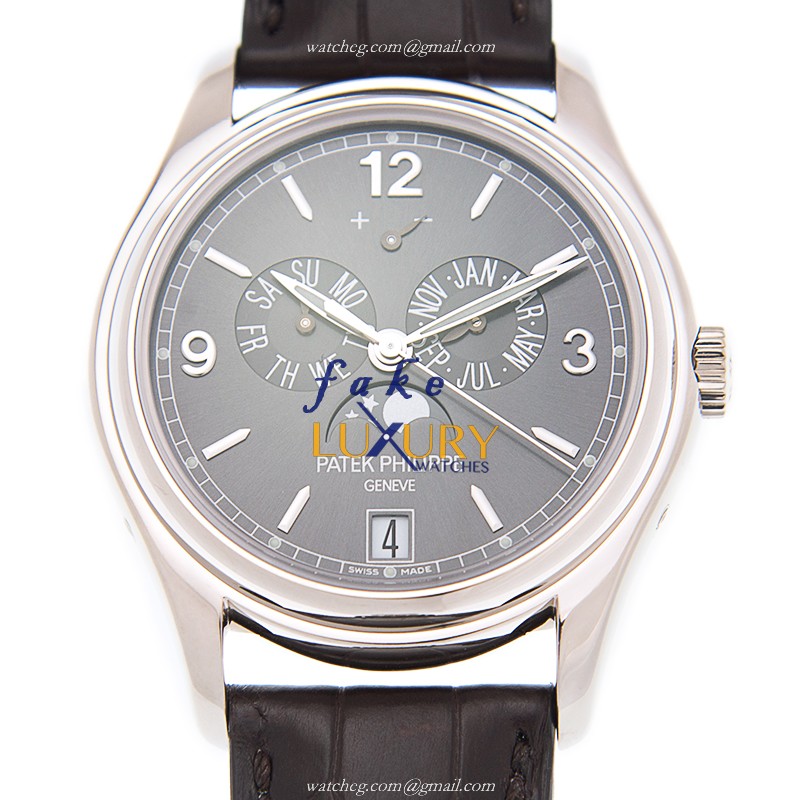 Patek Philippe 5146G-010 Replica Watch, Automatic Movement, 18kt White Gold Case, Dark Grey Dial - Luxury Replica Watch