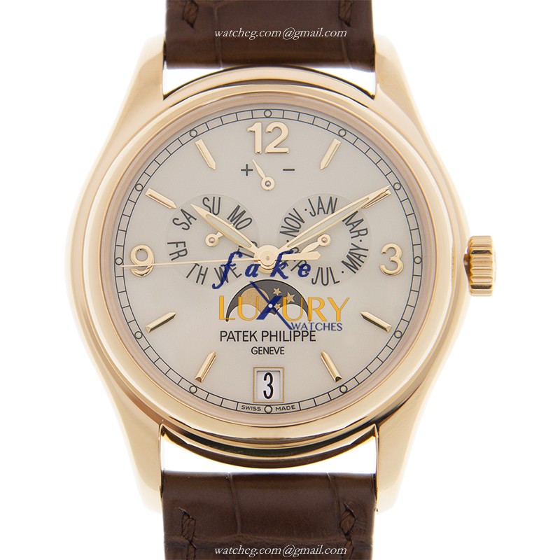 Patek Philippe 5146J-001 Replica Watch, Automatic Movement, White Dial, 18kt Yellow Gold Case - Luxury Replica Watch
