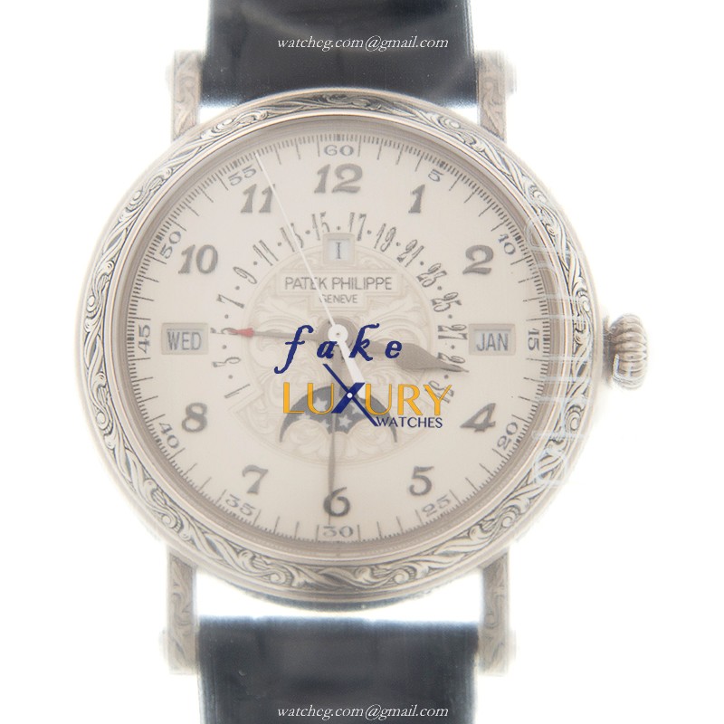 Patek Philippe 5160-500G-001 Replica Watch, Automatic, White Dial, 18kt White Gold Case, 38mm - Luxury Replica Watch