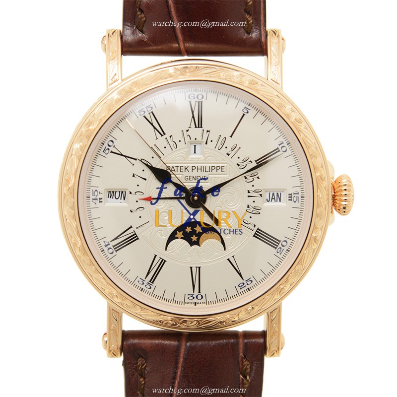 Patek Philippe 5160R-001 Grand Complications 18kt Rose Gold Automatic Brown Strap Replica Watch - Luxury Replica Watch