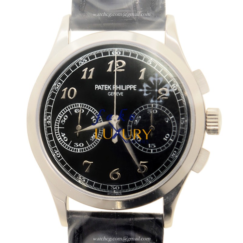Patek Philippe 5170G-010 Replica Watch, Manual Wind, 18kt White Gold, Black Dial, Alligator Strap - Luxury Replica Watch