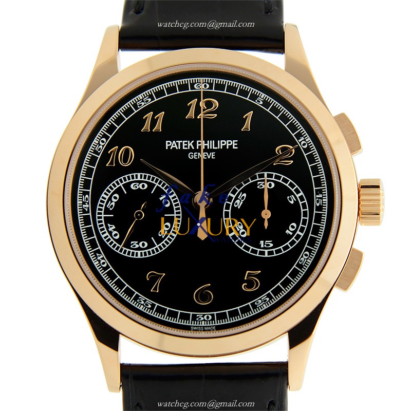 Patek Philippe 5170R-010 Replica Watch Manual Wind Rose Gold Black Dial Alligator Strap - Luxury Replica Watch