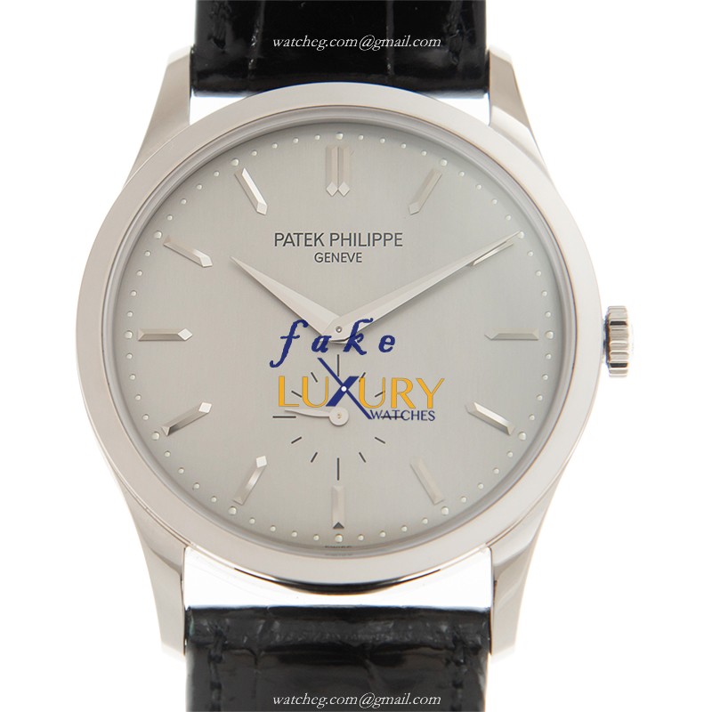 Patek Philippe Calatrava 5196G-001 Manual Wind 18kt White Gold Gray Dial Replica Watch - Luxury Replica Watch