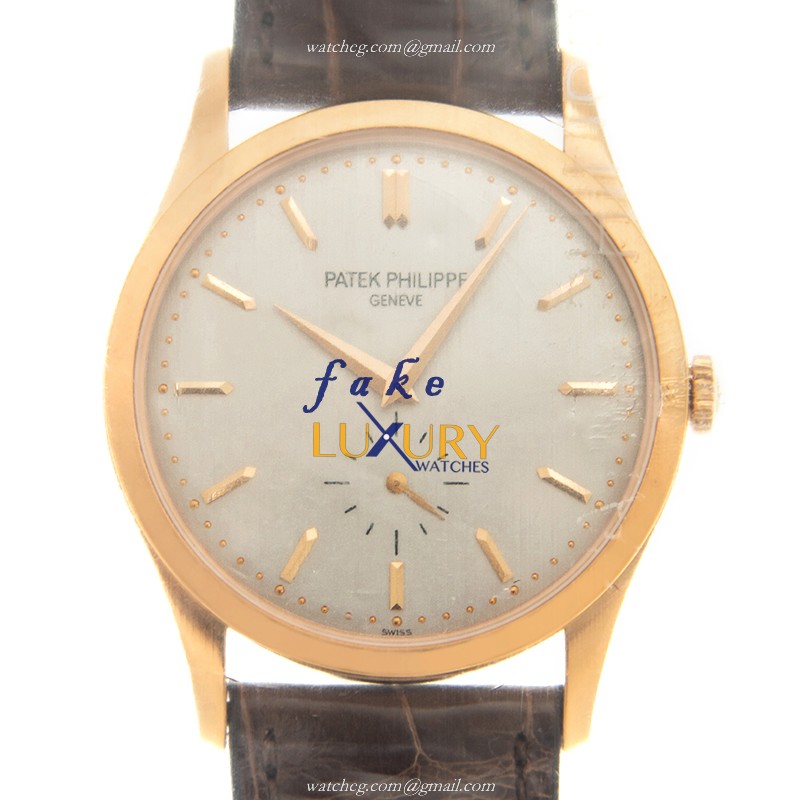 Patek Philippe 5196R-001 Calatrava Manual Wind 18kt Rose Gold White Dial Replica Watch - Luxury Replica Watch