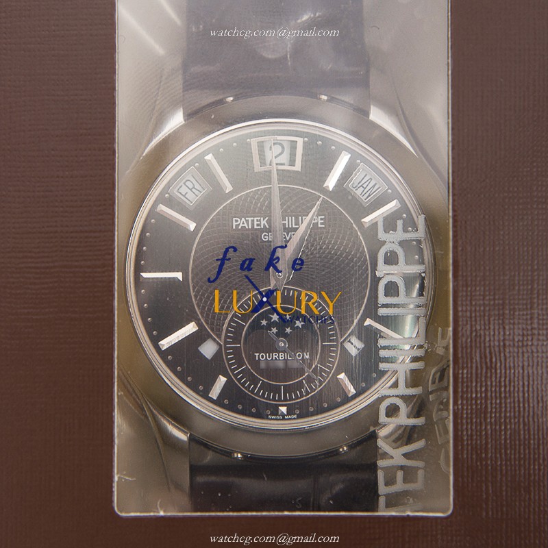 Patek Philippe Grand Complications 5207/700P-001 Manual Wind 950 Platinum Black Dial Replica Watch - Luxury Replica Watch