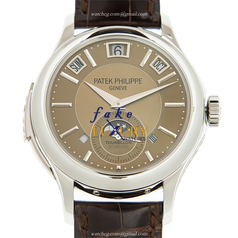 Patek Philippe 5207P-001 - Replica Watch - Manual Wind - Platinum Case - Brown Dial - Leather Strap - Luxury Replica Watch