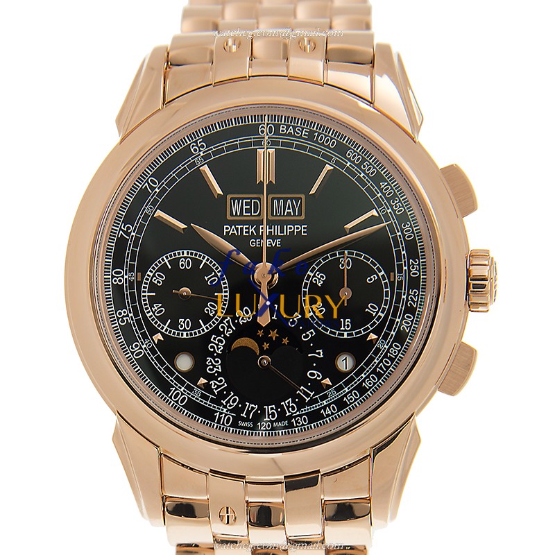 Patek Philippe 5270/1R-001 Grand Complications Replica Watch, Rose Gold Case, Black Dial, Manual - Luxury Replica Watch