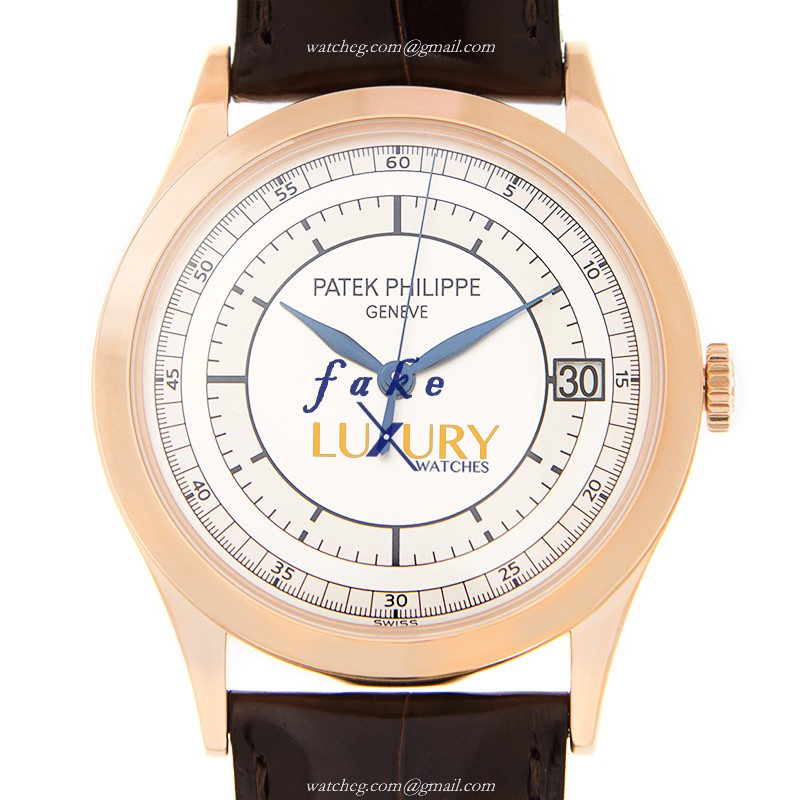 Patek Philippe 5296R-001 Calatrava Replica Watch Automatic Silver Dial 18kt Rose Gold - Luxury Replica Watch
