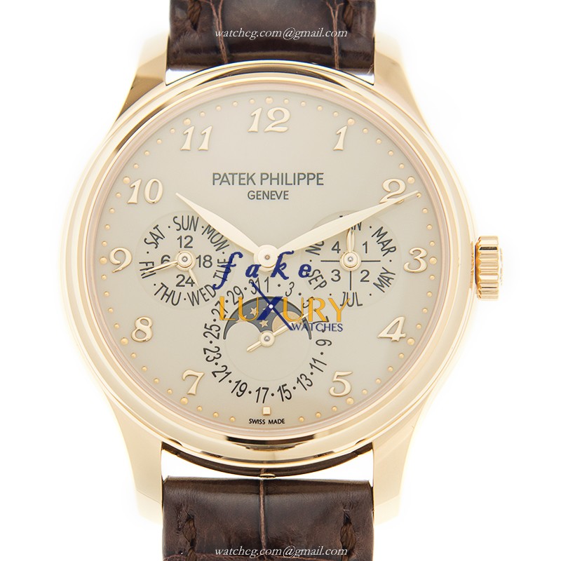 Patek Philippe 5327J-001 Replica Watch Automatic Movement White Dial 18kt Yellow Gold Case Brown - Luxury Replica Watch