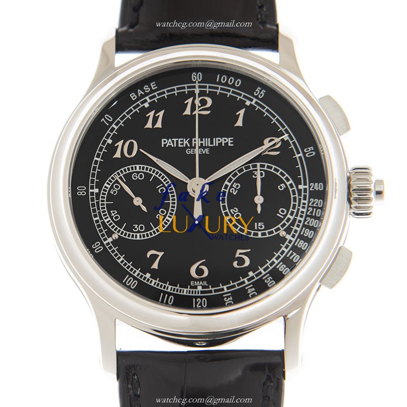 Patek Philippe 5370P-001 - Replica Watch - Manual Wind - Platinum Case - Black Dial - Alligator - Luxury Replica Watch