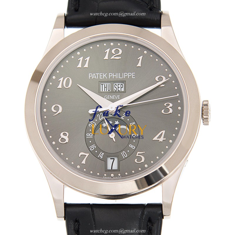 Patek Philippe 5396G-014 Replica Watch, Automatic, Gray Dial, 18kt White Gold Case, Alligator Strap - Luxury Replica Watch