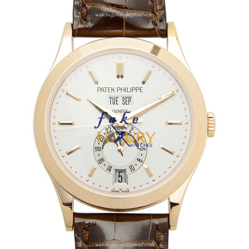 Patek Philippe 5396R-011 Replica Watch Automatic Movement White Dial 18kt Rose Gold Case Brown - Luxury Replica Watch