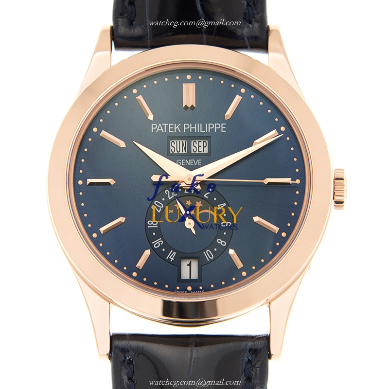 Patek Philippe 5396R-014 Replica Watch, Automatic, Blue Dial, 18kt Rose Gold Case, Alligator Strap - Luxury Replica Watch