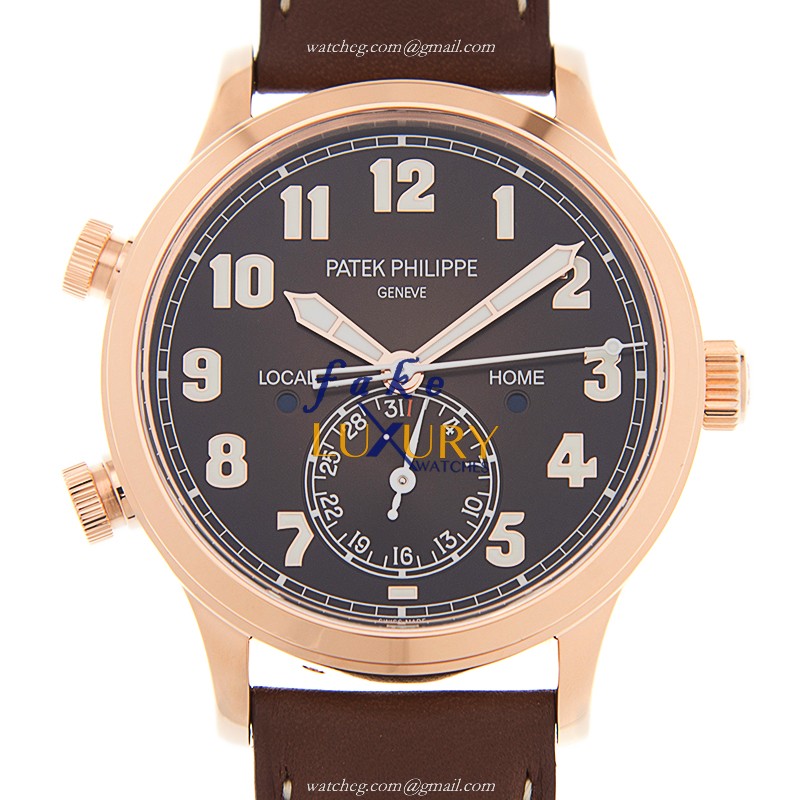 Patek Philippe 5524R-001 COMPLICATIONS 18kt Rose Gold Automatic Brown Leather Replica Watch - Luxury Replica Watch